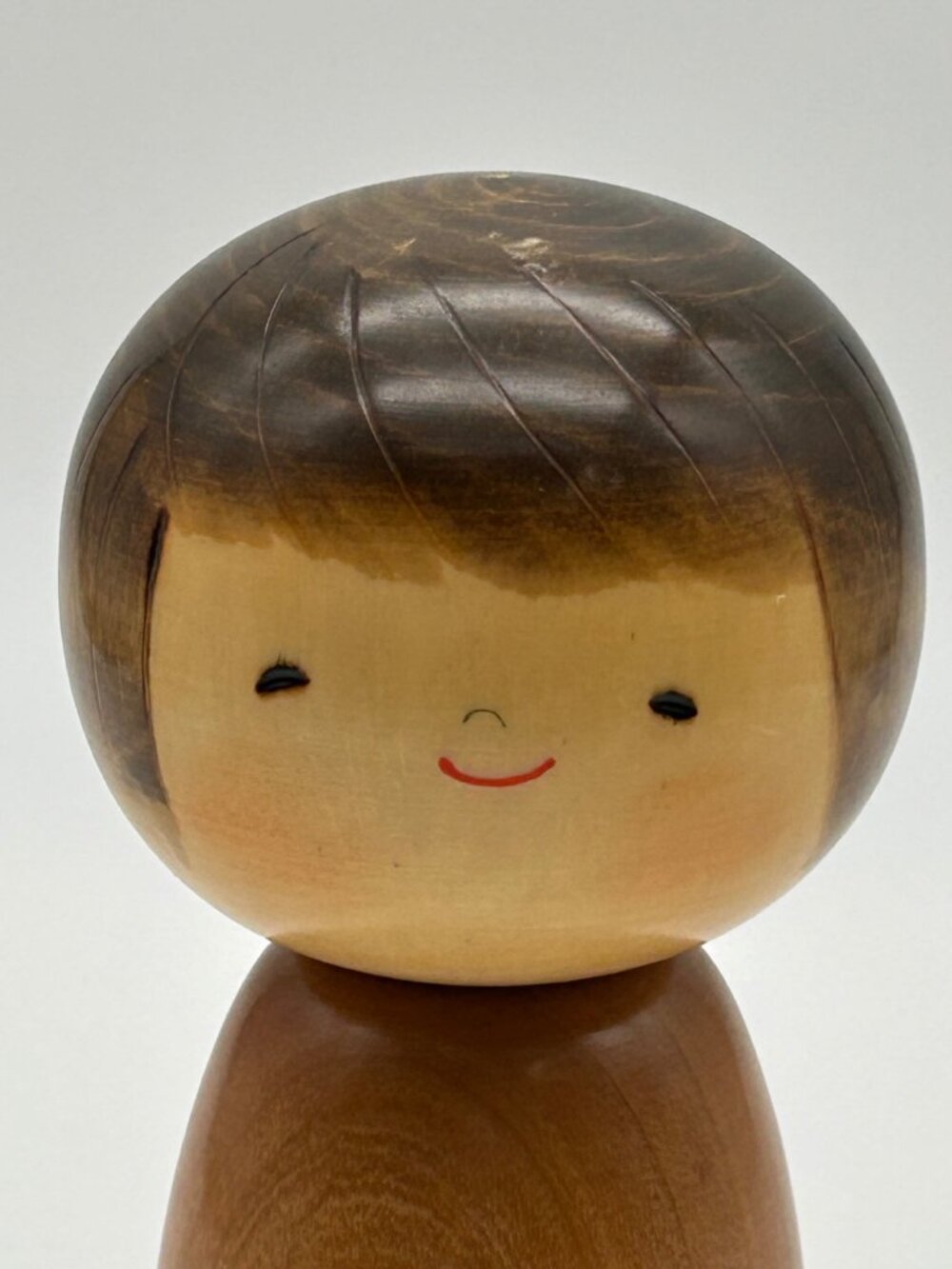Vintage Usaburo Kokeshi Doll Japanese Carved Wood Pocket Boy Sosaku Folk Art - Picture 6 of 8